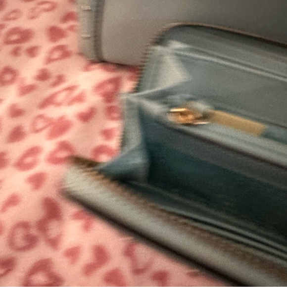 Kate Spade Aqua Blue Studded Leather Satchel with Matching Wallet - Picture 9 of 15